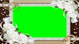 Beautiful Wedding Frame Green Screen Background Video
