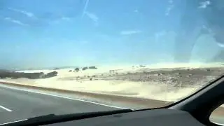 Driving to the Pinnacles through desert section