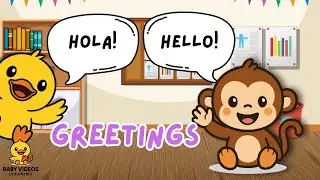 LEARN SPANISH GREETINGS with Fun Song for Kids &ndash; Hello, Goodbye, How Are You