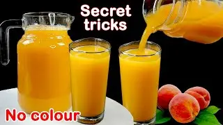 Easy Summer Drink Recipe - Fresh Peach Juice Recipe - Peach Sharbat Recipe by Samina Food Story