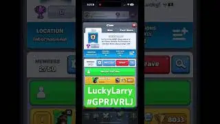 Join my new clan: LuckyLarry #clash #clashroyale #lol #fyp #viralvideo #shorts #games #gaming #new