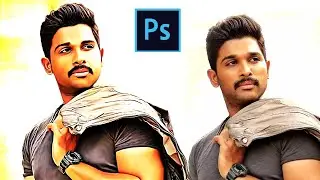 Allu Arjun Digital Painting In Photoshop