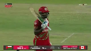 Mohammad Nadeem 77 runs vs Canada| 6th Match - Oman vs Canada