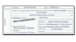 Endosso e cláusula à ordem na Letra de Câmbio | Sobre a Aula