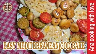 Easy Mediterranean Baked Cod with Vegetables | Healthy Tray Bake Recipe
