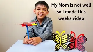 Paper craft/Flapping butterfly/flying butterfly/Paper butterfly/Art and craft