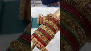 Traditional Rajwadi Bangle Set | Antique Gold Bangle | Multi Colours Bangles #viral #bangle #shorts