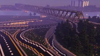 Pont Ferroviaire + &Eacute;changeur Routier Dans La Ville !!!