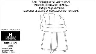 Hillsdale Furniture Catalina Metal Vanity Stool