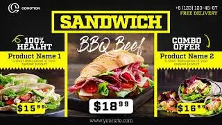 Black Restaurant Menu - Food Promo | After Effects Product Promo - Envato elements