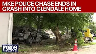 Police chase ends with crash into home | FOX6 News Milwaukee