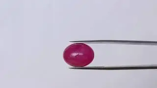 15.40 Cts Heated Ruby Cabochon Oval African Origin Pinkish Red(Natural sunlight in shade part1)