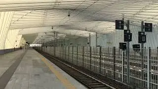 ETR 400 FRECCIAROSSA 1000 HIGHSPEED TRANSIT NEAR 300 KM/H IN MEDIOPADANA STATION
