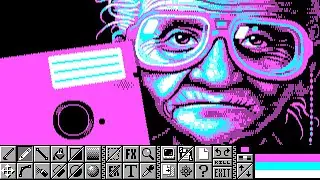 CGA Pixel Art Timelapse: 1982. Звонок. Они хотят вернуть свою заявку на участие в Gfx Compo.