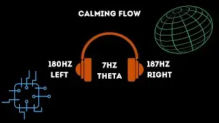 Calming Flow Binaural Beats Music - 7Hz THETA for Relaxation, Study, and Focus