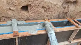 Concretagem de viga e pilar 