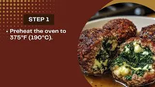 Spinach Garlic Meatballs Stuffed with Mozzarella