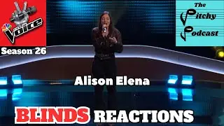 Alison Elena Blind Auditions Reaction from Season 26 of NBC's The Voice clip