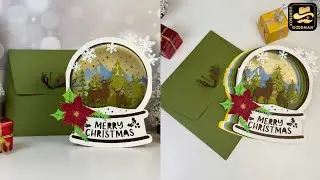 How To Make Paper Cut Pop up Snowball Deer