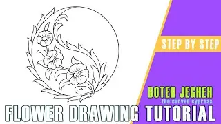 How to Draw a Boteh Jegheh (the curved cypress) Motif | Step by Step