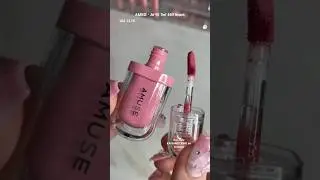 Amuse Gel Tint 🎀🧸 #kbeauty #makeup #lippies #amuse #liptint #wonyoungism #pink #yesstyle #shorts