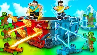 CAN WE SURVIVE THE ZOMBIE APOCALYPSE WITH ELEMENTAL POWERS IN ROBLOX !!
