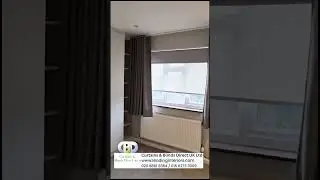 Wave header Voile Curtains with Pinch-Pleat Blackout Curtains www.leadinginteriors.com Hertfordshire