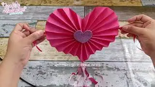 Guirnalda de Corazones de Papel ❤️ Rosetas Decorativas para San Valentín