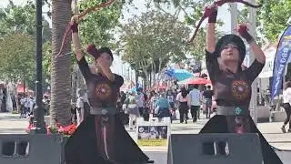 Việt Cầm dancing at LA County's Fair Spring into Fair 