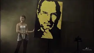 Speed Painting Show: Steve Jobs Apple. Glitter Painter live. Gwiezdne Show Pokaz jak w MAM TALENT