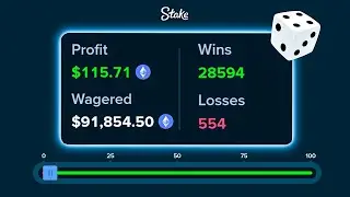 BEST DICE WAGERING STRATEGY ON STAKE (100,000.00)+ WAGERED