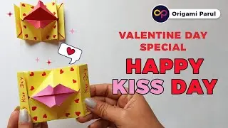 💋 Happy Kiss Day Paper Craft Tutorial for Valentine's Day 💖 | Origami Parul
