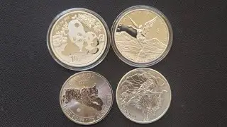 [8K] UNBOXING APMEX - 1 oz SILVER PANDA, LIBERTAD PROOF, SI:ZIN DRACO y CANADA PREDATOR LYNX
