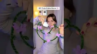 DIY Cute Flower Cable Decor 🌸 Cozy Phone Charger Idea #diy #handmade #trending #viral #craft #cute