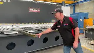 STEELMASTER -MS8-4008PSS. Guillotine Vari Rake 4000mm x 8mm Capacity, Rear Pneumatic Sheet Support