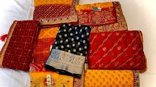 दुर्गा पूजा स्पेशल🛍️बाँधनी-चुनरी साड़ी 2025!Home Delivery #youtubeshopping #bandhanisaree #chunri 