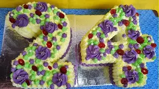 Monogram Number cake ❤️ #numbercake #monogramcake #homemadecake #cakedecoratingideas
