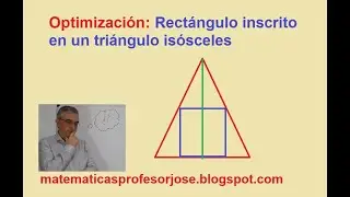 Optimización: Rectángulo inscrito en triángulo isósceles