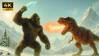 King Kong vs Fire & Ice T-Rex &ndash; An Epic Clash! 🔥❄️