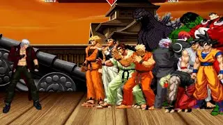 DANTE VS EVERYONE FT : RYO ROBERT TAKUMA MRKARATE MASTER RYU RUGAL AKUMA HULK IORI