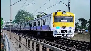 Quick Speedy Kharagpur-Howrah & Howrah-Balichak EMU Local Crossing Rail Bridge Back to Back | SER