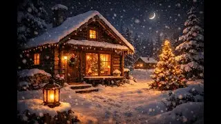 Cozy Christmas Cabin 🎄 | Peaceful Winter Background Ambience for TV (4K)