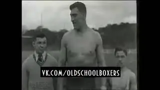 Boxer Primo Carnera training in Paris,1928. Rare Silent Movie!