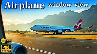 Вид из окна самолета 4K - Full HD