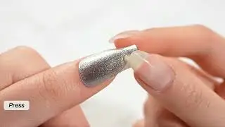 NG200488 Semi Cured Gel Nail Strip Supplier Custom Mirror Glitter Nail Sticker