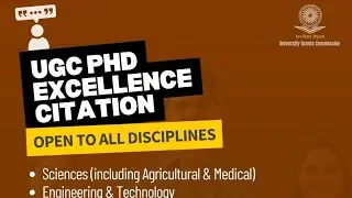 UGC invites nominations for the PhD Excellence Citation open to all disciplines Applications 1st Jan