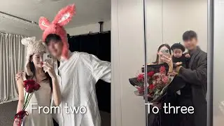 Vlog | 셋이 되어 더 따뜻한 겨울 일상❄️ |두 번째 결혼기념일🌹🖤, 첫 이유식🥣, 할미할비 서프라이즈✨, 트리사냥🎄