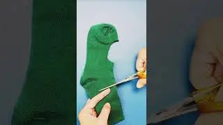 Amazing DIY! Turn Old Socks into Stylish Gloves & New Looks . #shorts