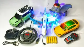 Unboxing Remote Control BMW Car and 1:16 Scale RC Defender Car, RC Airplane, Spray Elephant Toy 
