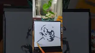 I drew a portrait of William Patrick Corgan with water. Temporary art.